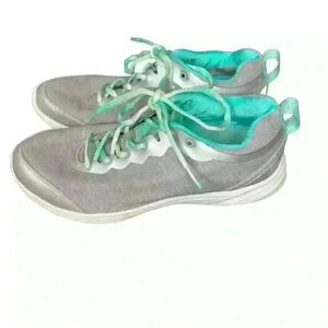 Vionic Agile Fyn 335FYN Gray & Aqua Women’s Sneakers Size 9